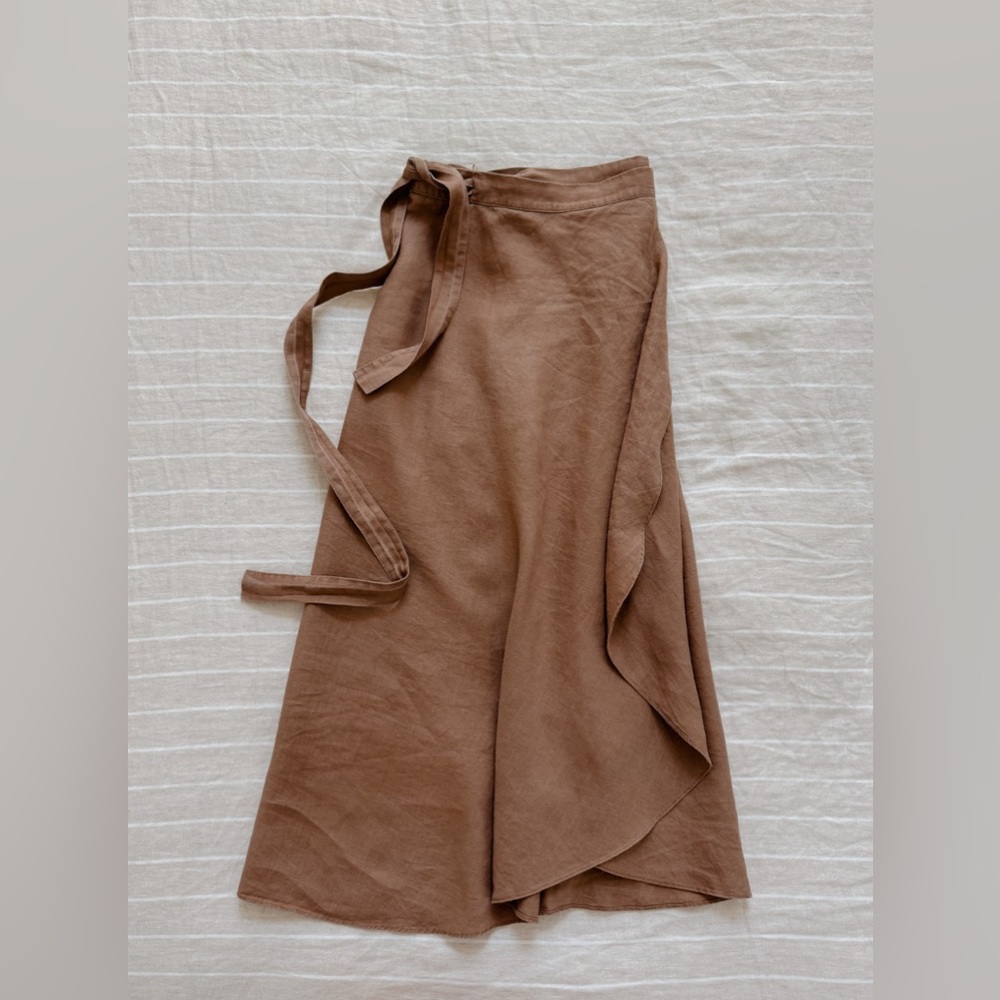 Wilfred Eleta Linen Wrap Skirt